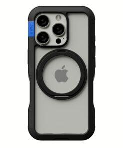 Ples รุ่น Arche Magnetic Ring Stand - เคส iPhone 16 Pro - สี Matt Black (Blue)