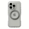 Ples รุ่น Arche Magnetic Ring Stand - เคส iPhone 16 Pro - สี Matt Clear (Silver)