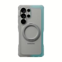 Ples รุ่น Arche TwoFace Magnetic Ring Stand - เคส Galaxy S25 Ultra - สี Silver/Powder Blue