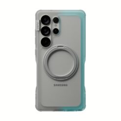 Ples รุ่น Arche TwoFace Magnetic Ring Stand - เคส Galaxy S25 Ultra - สี Silver/Powder Blue