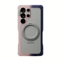 Ples รุ่น Arche TwoFace Magnetic Ring Stand - เคส Galaxy S25 Ultra - สี Transcendent Pink/Future Dusk