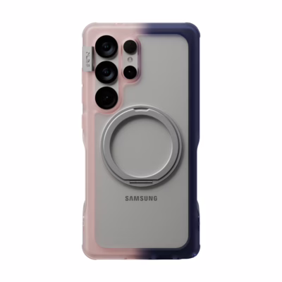 Ples รุ่น Arche TwoFace Magnetic Ring Stand - เคส Galaxy S25 Ultra - สี Transcendent Pink/Future Dusk