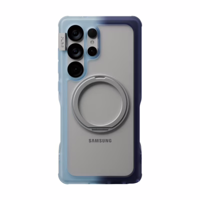 Ples รุ่น Arche TwoFace Magnetic Ring Stand - เคส Galaxy S25 Ultra - สี Retro Blue/Future Dusk