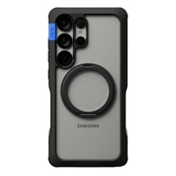 Ples รุ่น Arche Magnetic Ring Stand - เคส Galaxy S25 Ultra - สี Matt Black (Blue)