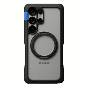 Ples รุ่น Arche Magnetic Ring Stand - เคส Galaxy S25 Ultra - สี Matt Black (Blue)