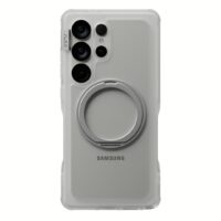 Ples รุ่น Arche Magnetic Ring Stand - เคส Galaxy S25 Ultra - สี Matt Clear (Silver)