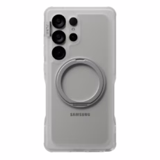 Ples รุ่น Arche Magnetic Ring Stand - เคส Galaxy S25 Ultra - สี Matt Clear (Silver)