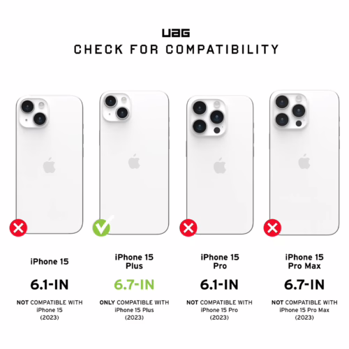 UAG รุ่น Pathfinder Clear MagSafe – เคส iPhone 15 Plus - สี Ash