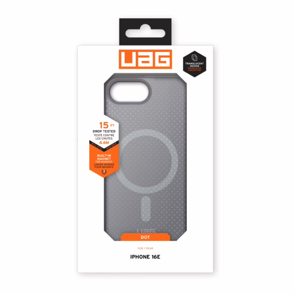 UAG รุ่น Dot with Magsafe - เคส iPhone 16e - สี Ash
