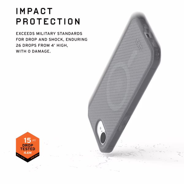 UAG รุ่น Dot with Magsafe - เคส iPhone 16e - สี Ash