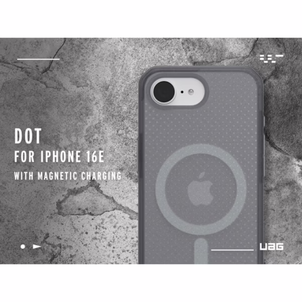 UAG รุ่น Dot with Magsafe - เคส iPhone 16e - สี Ash