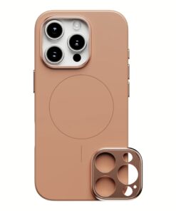ohsnap! รุ่น Snap Case - เคส iPhone 16 Pro Max - สี Cognac Brown (พร้อมกรอบอลูมิเนียม)