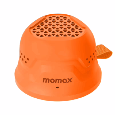 Momax รุ่น 1-Vibe Go (Rugged) - ลำโพง Magnetic - สี Orange