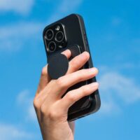 ohsnap! รุ่น Snap Grip Wallet - ที่เก็บบัตรติดหลังมือถือ - สี Obsidian Black