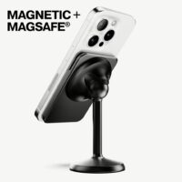 ohsnap! รุ่น Snap Grip Wallet - ที่เก็บบัตรติดหลังมือถือ - สี Obsidian Black