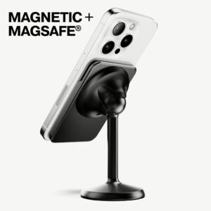 ohsnap! รุ่น Snap Grip Wallet - ที่เก็บบัตรติดหลังมือถือ - สี Obsidian Black