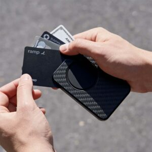 ohsnap! รุ่น Snap Grip Wallet - ที่เก็บบัตรติดหลังมือถือ - สี Carbon Fiber