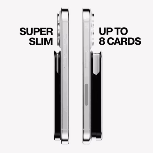 ohsnap! รุ่น Snap Grip Wallet - ที่เก็บบัตรติดหลังมือถือ - สี Carbon Fiber