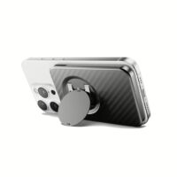 ohsnap! รุ่น Snap Grip Wallet - ที่เก็บบัตรติดหลังมือถือ - สี Carbon Fiber