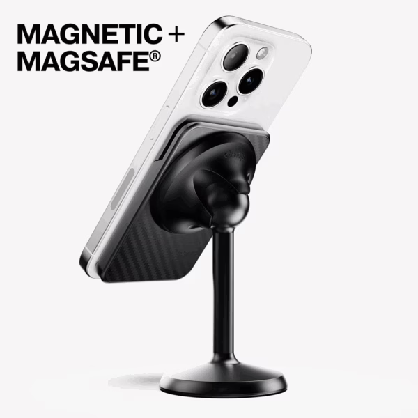 ohsnap! รุ่น Snap Grip Wallet - ที่เก็บบัตรติดหลังมือถือ - สี Carbon Fiber