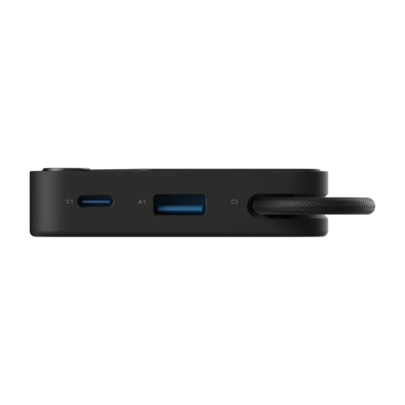 Momax รุ่น 1-Power X (10000mAh) - แบตเตอร์รี่สำรองพร้อมสาย USB-C ในตัว - สี Black - Image 2