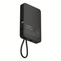 Momax รุ่น 1-Power X (10000mAh) - แบตเตอร์รี่สำรองพร้อมสาย USB-C ในตัว - สี Black