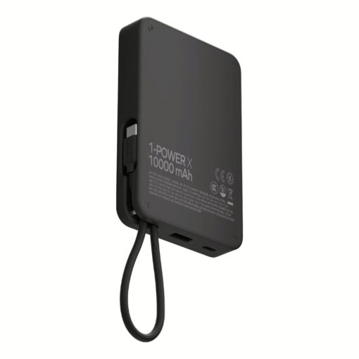 Momax รุ่น 1-Power X (10000mAh) - แบตเตอร์รี่สำรองพร้อมสาย USB-C ในตัว - สี Black - Image 5