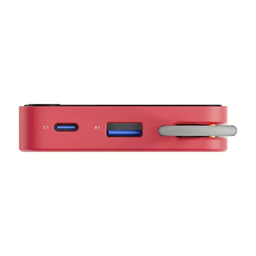 Momax รุ่น 1-Power X (10000mAh) - แบตเตอร์รี่สำรองพร้อมสาย USB-C ในตัว - สี X09A Justice Red (Limited Edition) - Image 2