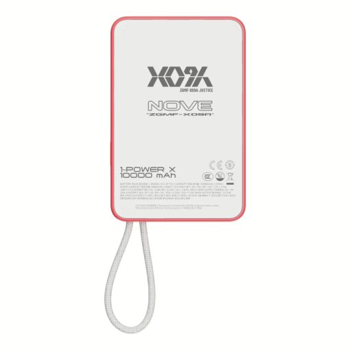 Momax รุ่น 1-Power X (10000mAh) - แบตเตอร์รี่สำรองพร้อมสาย USB-C ในตัว - สี X09A Justice Red (Limited Edition) - Image 5