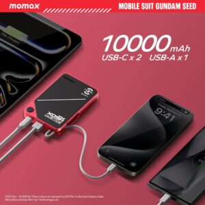 Momax รุ่น 1-Power X (10000mAh) - แบตเตอร์รี่สำรองพร้อมสาย USB-C ในตัว - สี X09A Justice Red (Limited Edition)