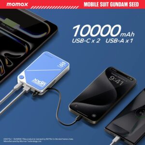 Momax รุ่น 1-Power X (10000mAh) - แบตเตอร์รี่สำรองพร้อมสาย USB-C ในตัว - สี X10A Freedom Blue (Limited Edition)