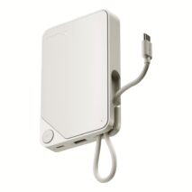Momax รุ่น 1-Power X (10000mAh) - แบตเตอร์รี่สำรองพร้อมสาย USB-C ในตัว - สี White