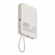 Momax รุ่น 1-Power X (10000mAh) - แบตเตอร์รี่สำรองพร้อมสาย USB-C ในตัว - สี White - Image 3