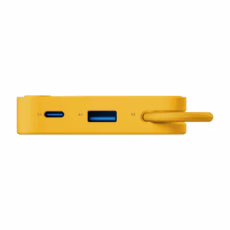 Momax รุ่น 1-Power X (10000mAh) - แบตเตอร์รี่สำรองพร้อมสาย USB-C ในตัว - สี Yellow - Image 2