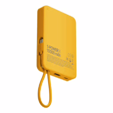 Momax รุ่น 1-Power X (10000mAh) - แบตเตอร์รี่สำรองพร้อมสาย USB-C ในตัว - สี Yellow - Image 3