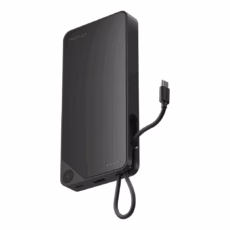 Momax รุ่น 1-Power X (20000mAh) - แบตเตอร์รี่สำรองพร้อมสาย USB-C ในตัว - สี Black