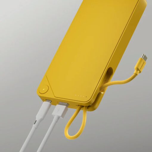 Momax รุ่น 1-Power X (20000mAh) - แบตเตอร์รี่สำรองพร้อมสาย USB-C ในตัว - สี Yellow - Image 7