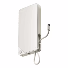 Momax รุ่น 1-Power X (20000mAh) - แบตเตอร์รี่สำรองพร้อมสาย USB-C ในตัว - สี White