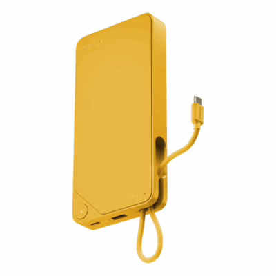 Momax รุ่น 1-Power X (20000mAh) - แบตเตอร์รี่สำรองพร้อมสาย USB-C ในตัว - สี Yellow