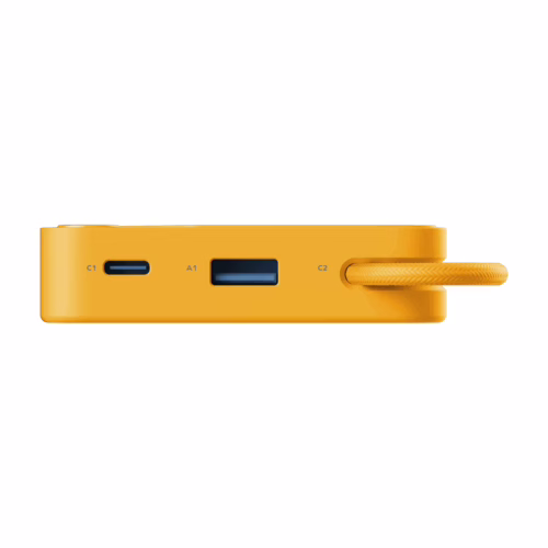 Momax รุ่น 1-Power X (20000mAh) - แบตเตอร์รี่สำรองพร้อมสาย USB-C ในตัว - สี Yellow