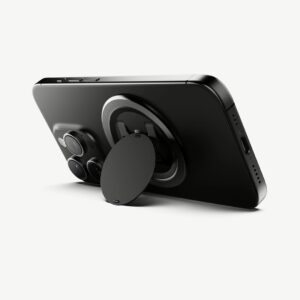 ohsnap! รุ่น Snap Grip Luxe - แหวนติดหลังมือถือ - สี Obsidian Black