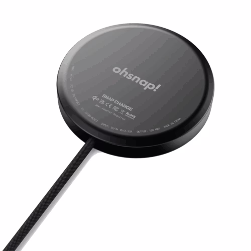 ohsnap! รุ่น Snap Charge Qi2 - แท่นชาร์จไร้สาย - สี Black