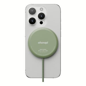 ohsnap! รุ่น Snap Charge Qi2 - แท่นชาร์จไร้สาย - สี Crocodile Green