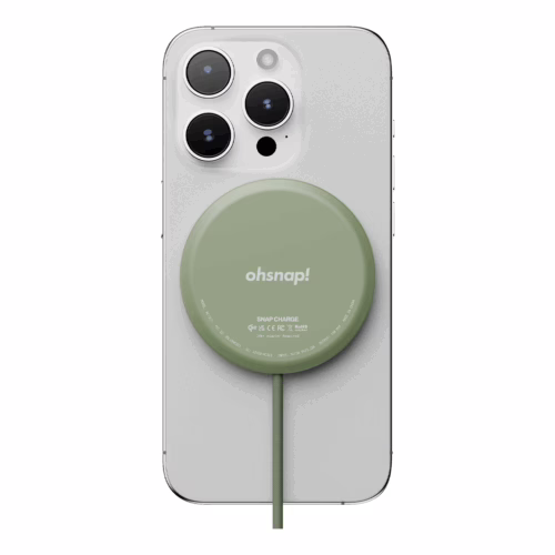 ohsnap! รุ่น Snap Charge Qi2 - แท่นชาร์จไร้สาย - สี Crocodile Green