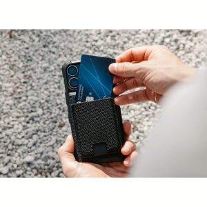 UAG รุ่น Metropolis Wallet - ที่เก็บบัตรติดหลังมือถือ - สี Kevlar Black