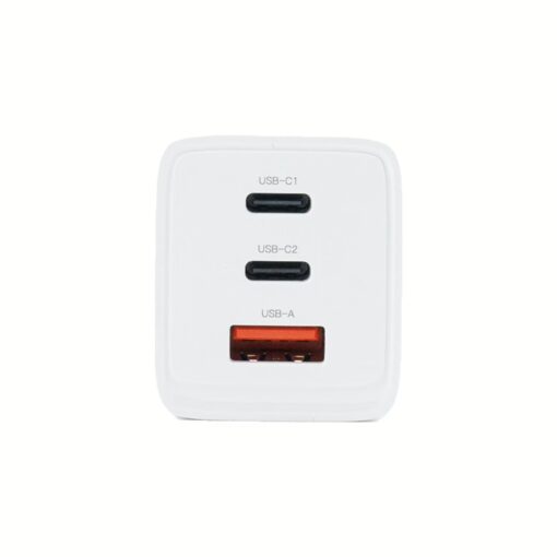 Philips หัวชาร์จ รุ่น PD65W อะแดปเตอร์ 3 พอร์ต USB-A/USB-C ชาร์จไว PD - สี White - Image 2
