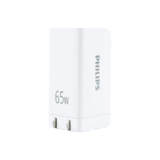 Philips หัวชาร์จ รุ่น PD65W อะแดปเตอร์ 3 พอร์ต USB-A/USB-C ชาร์จไว PD - สี White - Image 3