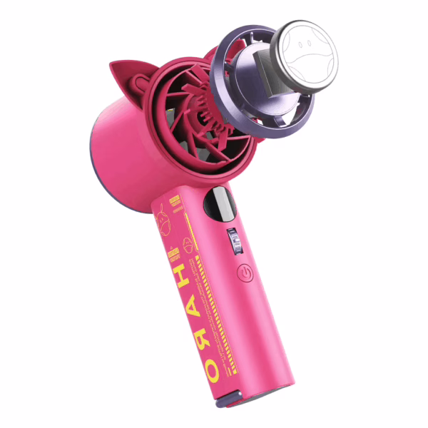 Momax รุ่น 1°Go Portable Handheld High Speed Fan - พัดลมมือถือ - สี Gundam-Pink (Limited Edition)