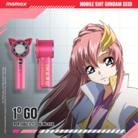 Momax รุ่น 1°Go Portable Handheld High Speed Fan - พัดลมมือถือ - สี Gundam-Pink (Limited Edition)