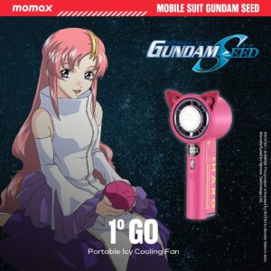 Momax รุ่น 1°Go Portable Handheld High Speed Fan - พัดลมมือถือ - สี Gundam-Pink (Limited Edition)